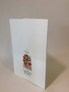 Kunstkarte & Grußkarte "Tulipan" der Künstlerin Gomez Rueda - Rückseite